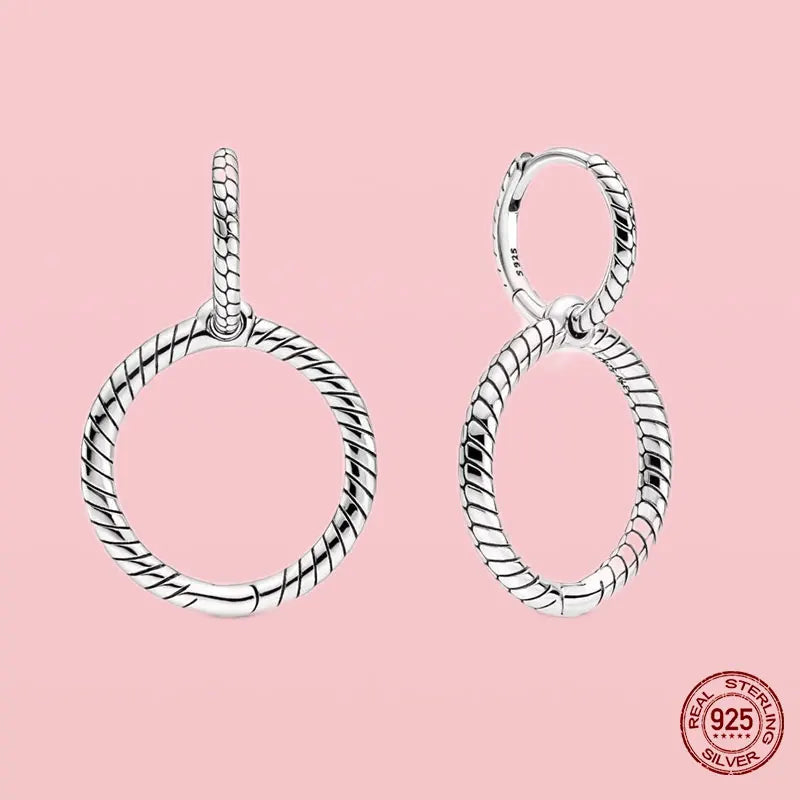 925 Silver Charm Hoop Earrings for Women - DIY Jewelry Making