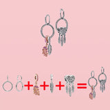 925 Silver Charm Hoop Earrings for Women - DIY Jewelry Making