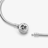 925 Silver Eternal Love Heart Chain Bracelet for Charms Beads