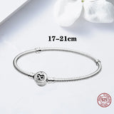 925 Silver Eternal Love Heart Chain Bracelet for Charms Beads