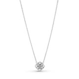 100% 925 Silver Love Lock Crystal Necklace for Women