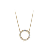 925 Silver Pan Necklace Love Lock Circle Crystal DIY Jewelry