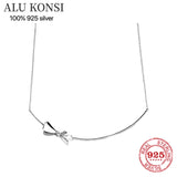 925 Silver Bowknot Necklace for Women