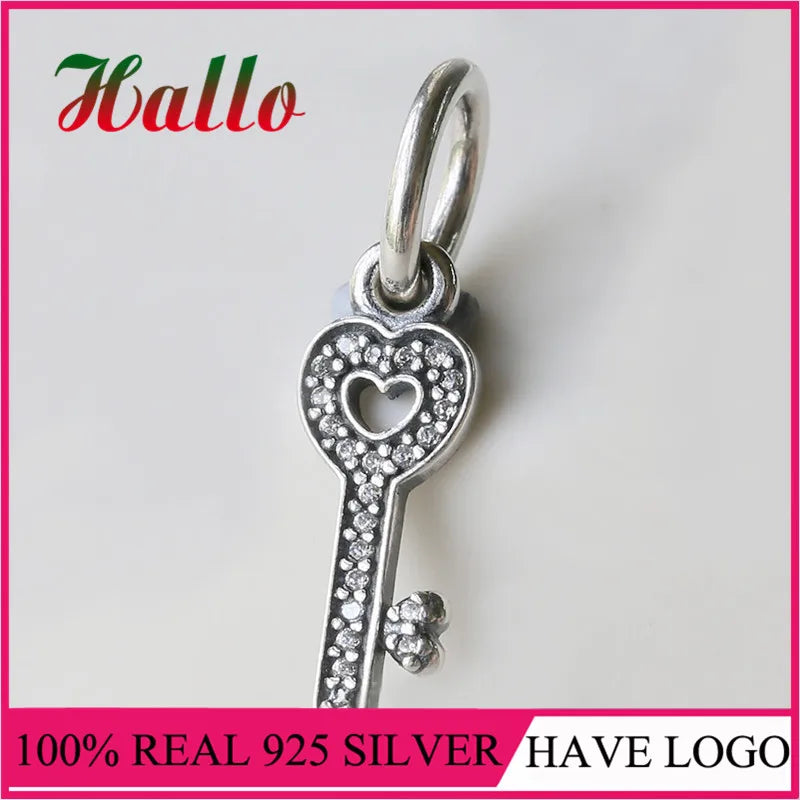 925 Sterling Silver Love Locket Charm Beads Bracelet Berloque Diy Jewelry