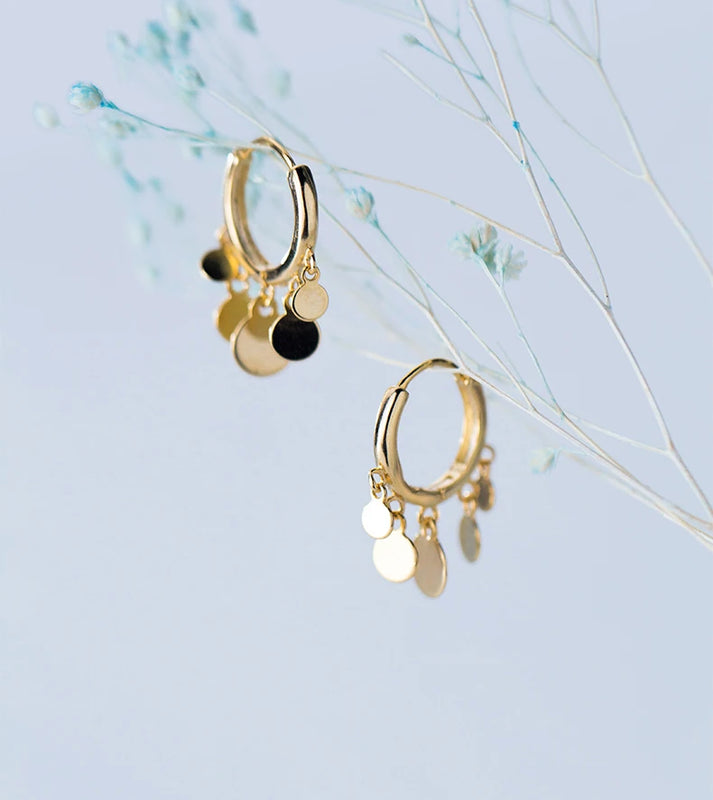 925 Silver Small Tassel Pendant Earrings for Women