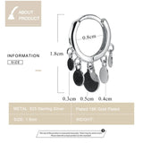 925 Silver Small Tassel Pendant Earrings for Women