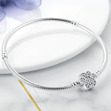 925 Silver Zircon Butterfly Bracelet for Charms DIY Jewelry