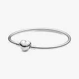 925 Sterling Silver Snake Bracelet for Ladies with Pando Charm