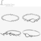 925 Sterling Silver Bracelet for Ladies with Pando Charm, Snake Design