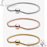 925 Sterling Silver Women's Bracelet for Pan Charm Snake Crown DIY Jewelry