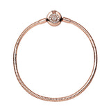 925 Sterling Silver Bracelet for Women Pan Charm Chain DIY Jewelry