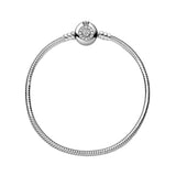 925 Sterling Silver Pan Charm Chain Bracelet for Women