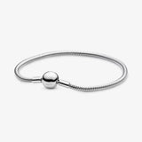 925 Sterling Silver Women's Bracelet for Pan Charm Snake Crown DIY Jewelry