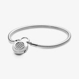 925 Sterling Silver Snake Bracelet for Women Pan Charm Chain DIY Jewelry