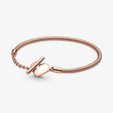 925 Silver Bracelet Women Pan Charm Snake Chain DIY Jewelry