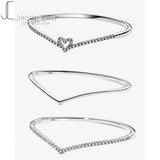 925 Silver Bracelet for Women Pan Charm Chain Bangle