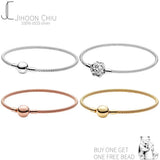 925 Silver Bracelet Women Pan Charm DIY Jewelry