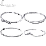 Genuine 925 Silver Bracelet Women Pan Charm Snake Bangle DIY Jewelry