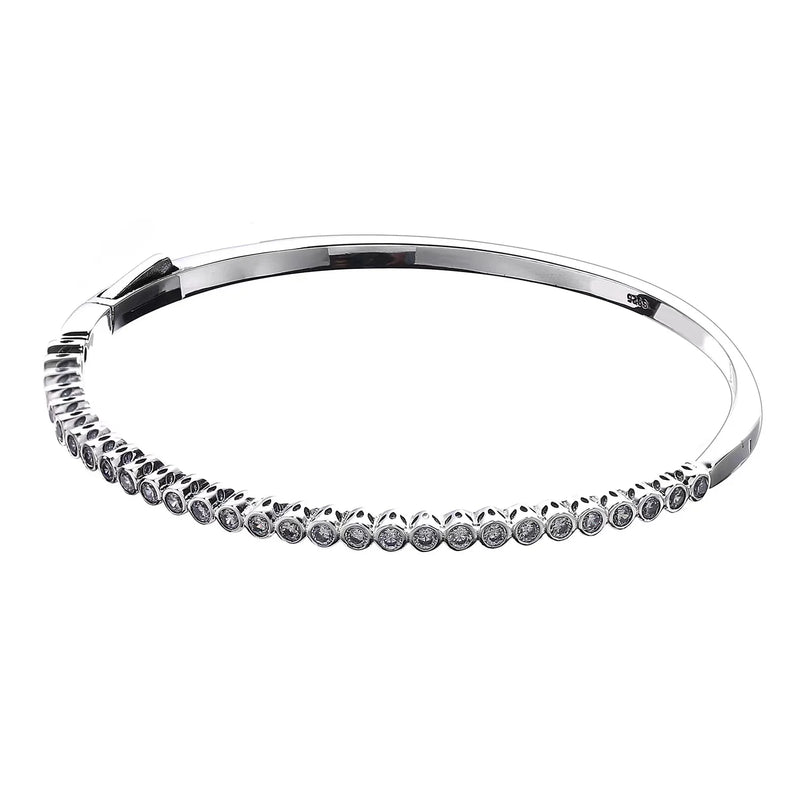 925 Sterling Silver Bracelet Women Pan Charm Snake Bangle DIY Jewelry