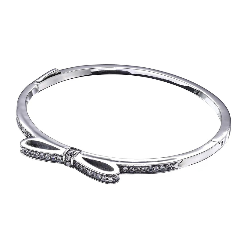 Genuine 925 Silver Bracelet Women Pan Charm Snake Bangle DIY Jewelry