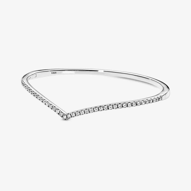 925 Sterling Silver Bracelet for Women, Pan Charm Chain Snake Bangle DIY Jewelry
