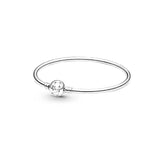 925 Silver Bracelet Pando Charm Chain Bangle Heart Jewelry