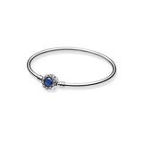 925 Silver Bracelet Pando Charm Chain Bangle Heart Jewelry