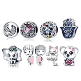 925 Sterling Silver Coffee Beads Charms for Bracelet Making DIY Jewelry