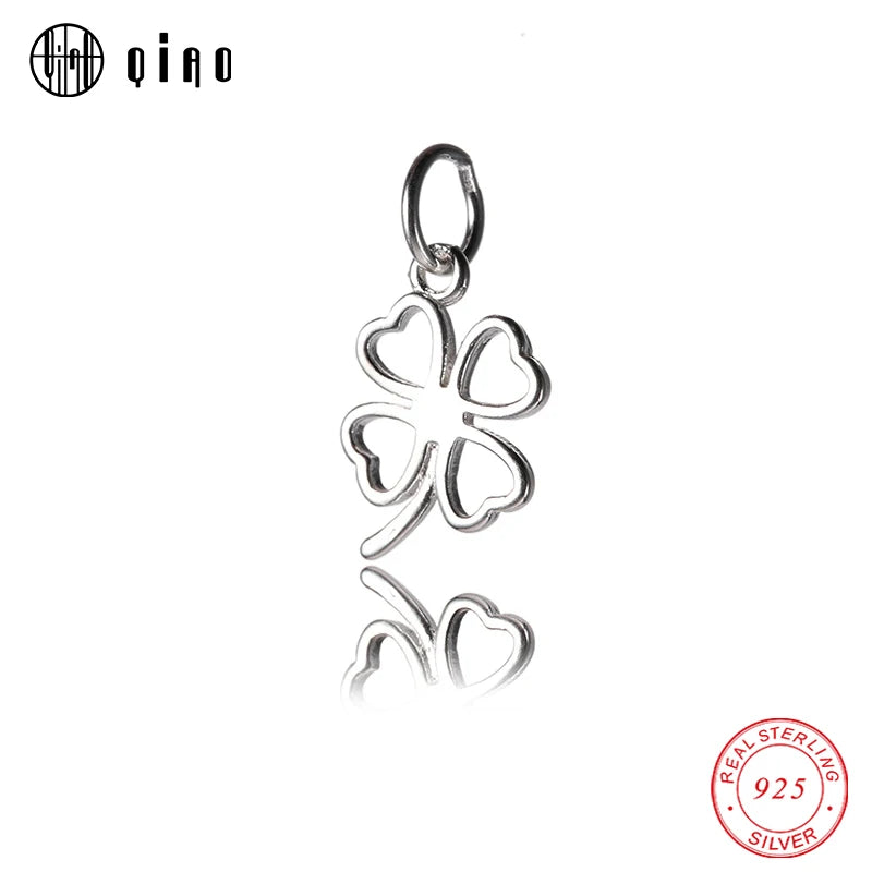 925 Silver Four-leafed Clover Pendant Necklace