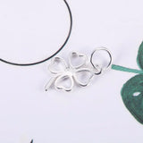 925 Silver Four-leafed Clover Pendant Necklace