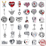 Authentic 925 Sterling Silver Sweet Love Charm for DIY Jewelry