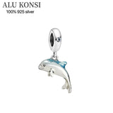 925 Sterling Silver Starry Sky Pan Bead Charm for Women Bracelet