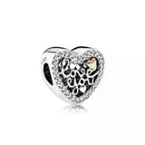 925 Sterling Silver Pan Beads for Women Fit Charm Bracelet DIY