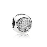 925 Sterling Silver Pan Beads for DIY Charm Bracelet Jewelry