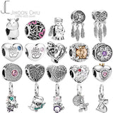 100% Real 925 Sterling Silver Pan Beads for Women Charm Bracelet DIY