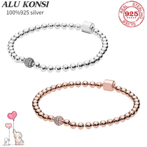 100% Real 925 Sterling Silver pan Bracelet for Women