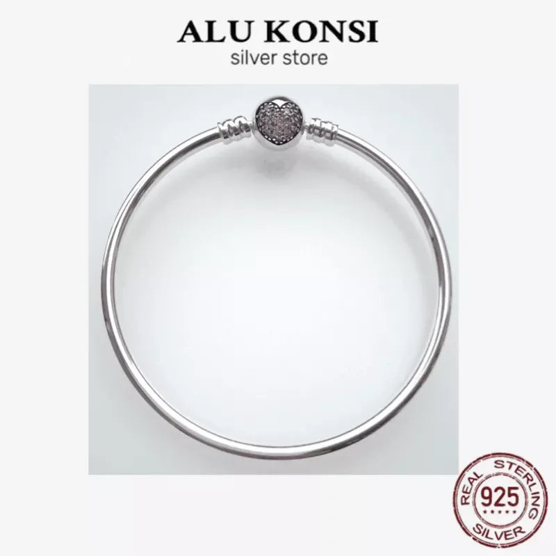 925 Sterling Silver Bracelet for Women with snake Charms, DIY Jewelry