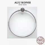 925 Sterling Silver Bracelet for Women with snake Charms, DIY Jewelry