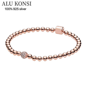 100% Real 925 Sterling Silver pan Bracelet for Women