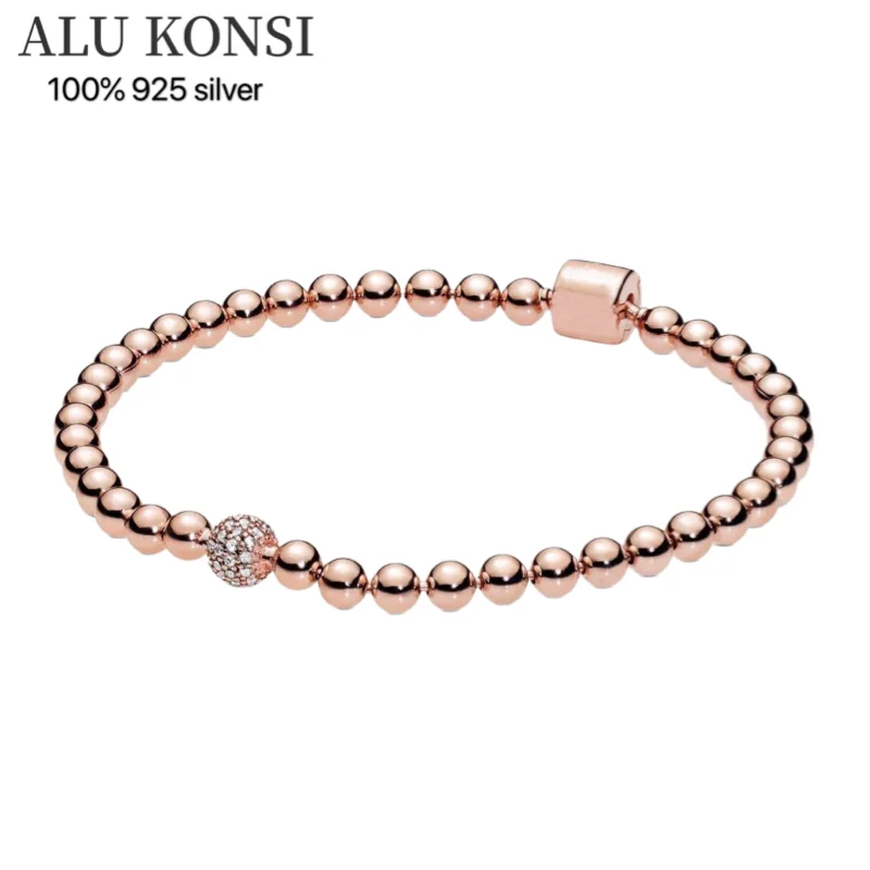 100% Real 925 Sterling Silver pan Bracelet for Women
