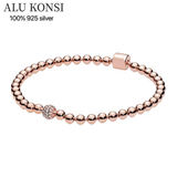 100% Real 925 Sterling Silver pan Bracelet for Women