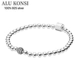 100% Real 925 Sterling Silver pan Bracelet for Women