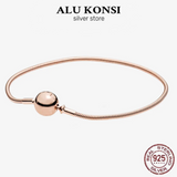 925 Silver Snake Charms Bangle Bracelet for Women