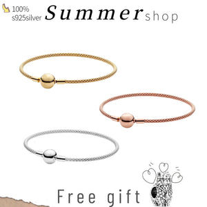 100% Real 925 Sterling Silver Pando Bracelet for Women