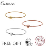 Real 925 Sterling Silver Pando Bracelet for Women DIY Jewelry
