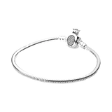 925 Silver Beads Charm Bangle Bracelet DIY Jewelry Gift