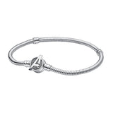 Sterling Silver Chain Bracelet for Women DIY Jewelry with CZ Charms