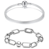 Sterling Silver Bracelet for DIY Jewelry Making with CZ Chain