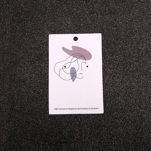 100Pcs Earrings Display Cards 6x9cm Paper Jewelry Packaging