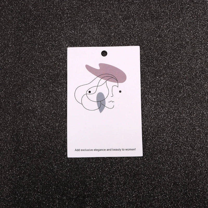 100Pcs Earrings Display Cards 6x9cm Paper Jewelry Packaging